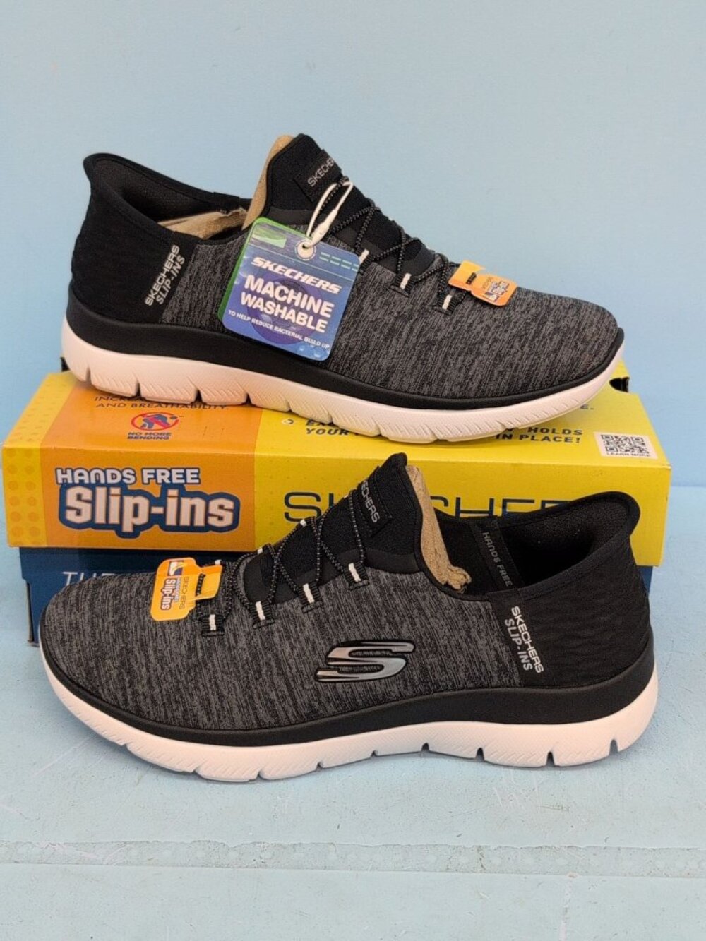 Skechers Slip Ins Summits Dazzling Haze Sneakers Women's Shoes US 8 Black White
